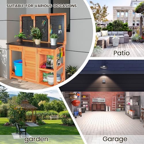 agitree outdoor garden potting bench, horticultural wooden workstation, package contents