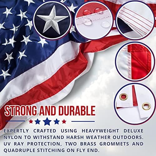 american flag - heavy-duty us flag - embroidered shown in use