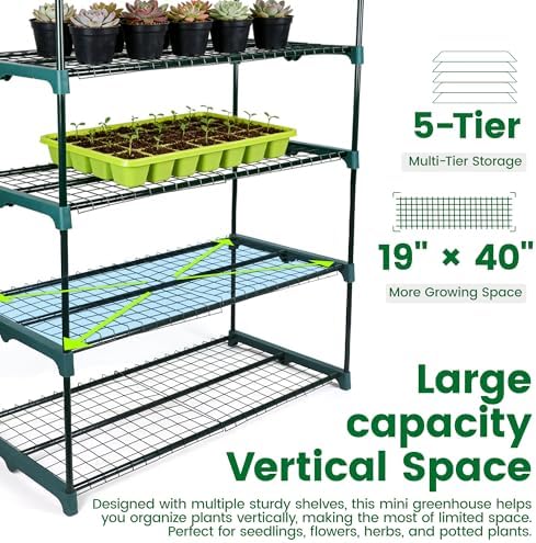worth garden 50% extra wide mini greenhouse 5, close-up detail