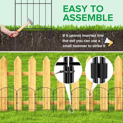 vancastle decorative garden fence outdoor, 20ft (l) x, close-up detail