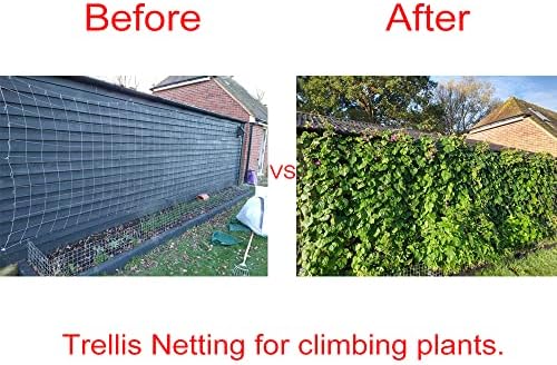 5x350ft garden trellis netting - heavy-duty polyester outdoor, front angle view