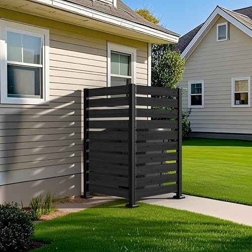 mupater 60” h×78” w outdoor privacy screen, wood shown in use