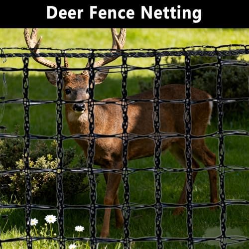 poyee deer fence netting 4x100ft plastic mesh netting shown in use