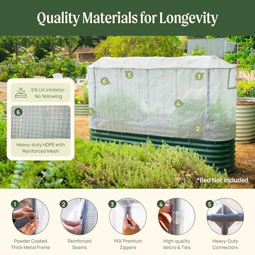 vego garden frost greenhouse cover system for 3.5' showing dimensions