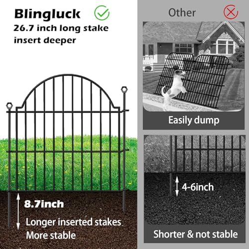 10 panels no dig decorative outdoor garden fence, close-up detail