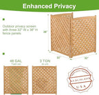 3-panel outdoor air conditioner fence screen, outside wood, package contents