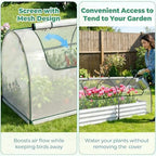giantexuk raised garden bed with greenhouse, 2 in, close-up detail