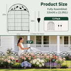 decorative garden fence, 32in h x 12ft l, close-up detail