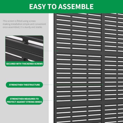 privacy screen for patio, outdoor freestanding metal privacy on a desk or shelf