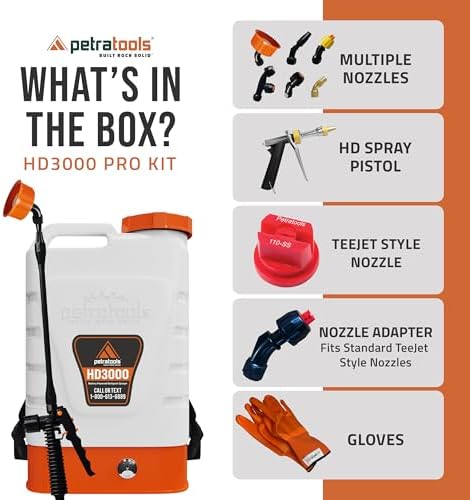 petratools hd3000 3 gallon battery powered backpack sprayer shown in use