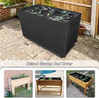 outdoor raised garden bed winter cover with transparent showing dimensions