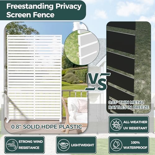 72" privacy screen outdoor privacy fence panel for, close-up detail