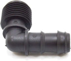 S&M 544200 Threaded Elbow 16mm x 3/4" Drip Irrigation, Black