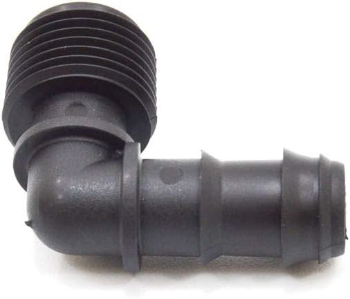 S&M 544200 Threaded Elbow 16mm x 3/4" Drip Irrigation, Black