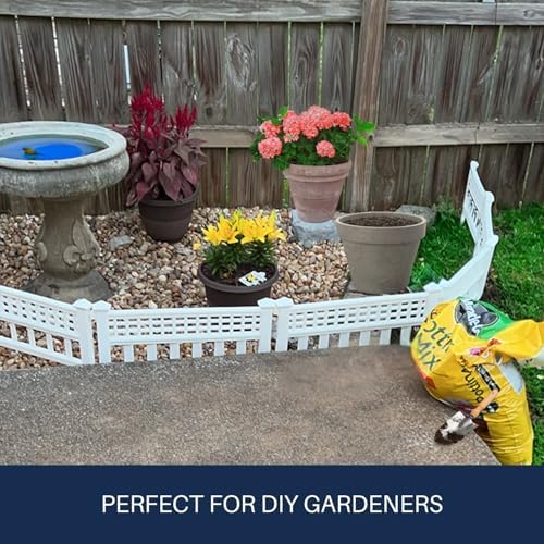 skymall 8-piece solar garden border fence with corner, package contents