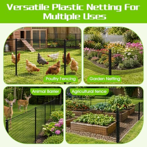 deer fence netting for garden, 5x100 ft temporary on a desk or shelf