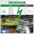 28ft in x 22in decorative garden fence, 26, side view