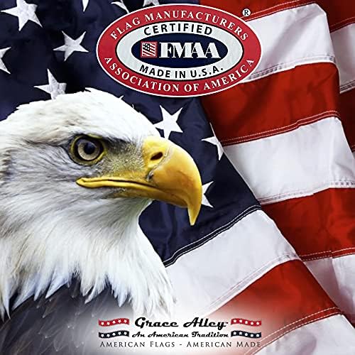 grace alley american flag: 3x5 ft us flag, side view