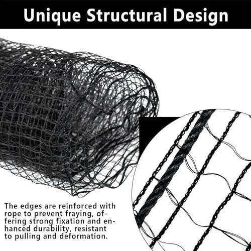 poyee deer fence netting 5x100ft plastic mesh netting, side view