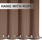 NICETOWN 2 Panels Weighted Blackout Curtains Patio Waterproof, Thermal Insulated Stainless Steel Top and Bottom Grommet Wind-Break Outdoor Drapes Keep Privacy for Pergola, W52 by L84, Tan-Khaki