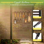 outdoor metal privacy fence screen 35 x 59, side view