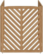 belleze privacy fence panels for outside, wooden air, front angle view