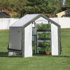 miracle-gro walk-in outdoor greenhouse, clear, 6 x 6, main product view