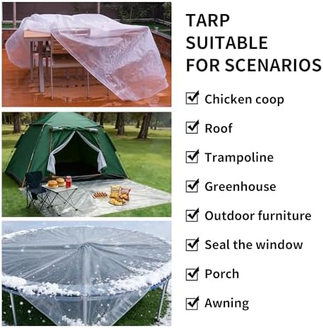 tarpal clear tarp 20x30ft large tarp waterproof clear on a desk or shelf