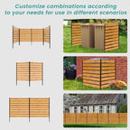 sunyrisy 48" w x 48" h privacy screen, side view