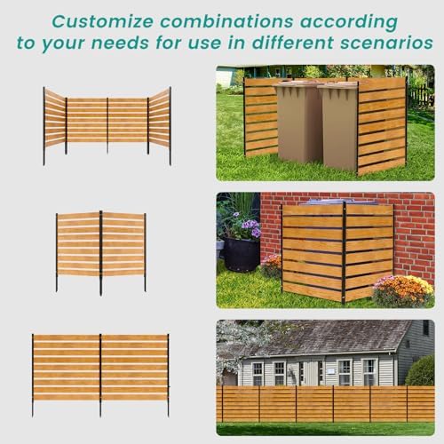 sunyrisy 48" w x 48" h privacy screen, side view