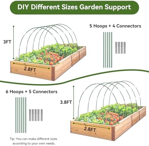 garden netting kit for raised beds, 10x30ft green on a desk or shelf