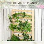 outsunny raised garden bed trellis, 2 compartments, 43, close-up detail