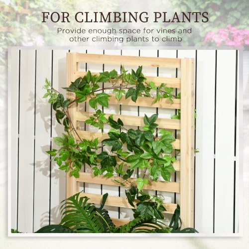 outsunny raised garden bed trellis, 2 compartments, 43, close-up detail