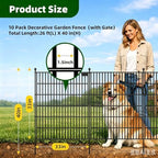 toolterritory 20 panels no dig garden fence with shown in use