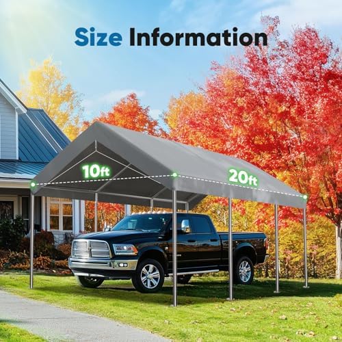 advance outdoor 10x20 ft carport replacement top cover shown in use