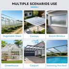 greenhouse panel, 6'ft x 2'ft x 0.24"in twin-wall, package contents