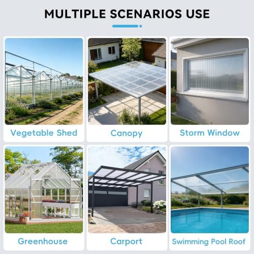 greenhouse panel, 6'ft x 2'ft x 0.24"in twin-wall, package contents