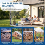 clear tarps with metal grommets, heavy duty waterproof,14, close-up detail