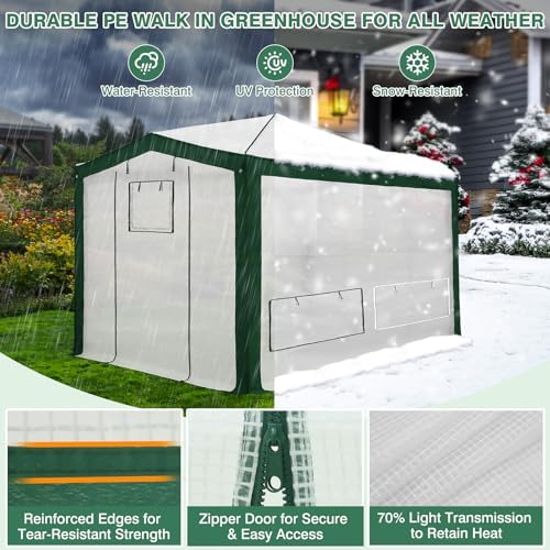 eagle peak 12x8 walk in pop up greenhouse, package contents