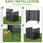 3 panels air conditioner fence, 47" w x, view 9