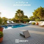 acacia interlocking deck tiles outdoor waterproof all weather shown in use