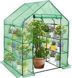 sungift walk-in greenhouse, 57 x 61 x 80, front angle view