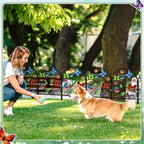 yaocom 6 pack butterfly garden fence 16.5" h showing dimensions