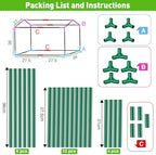 mini greenhouse with potting mat for indoor plant, front angle view