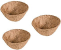 Rocky Mountain Goods Hanging (3 Pack, 14") basket Liner Replacements - Extra thick coco lasts longer and requires less watering - 100% natural coconut planter basket liner for flowers / vegetables
