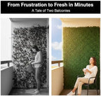 40x120in artificial ivy privacy fence screen boxwood roll, side view