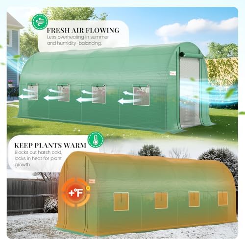 king bird premium 15x7x7ft greenhouse for outdoors, galvanized on a desk or shelf