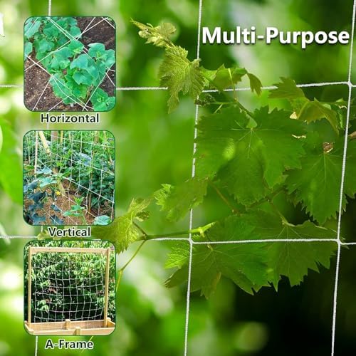 toolazy professional garden trellis netting bulk roll 4ft showing dimensions