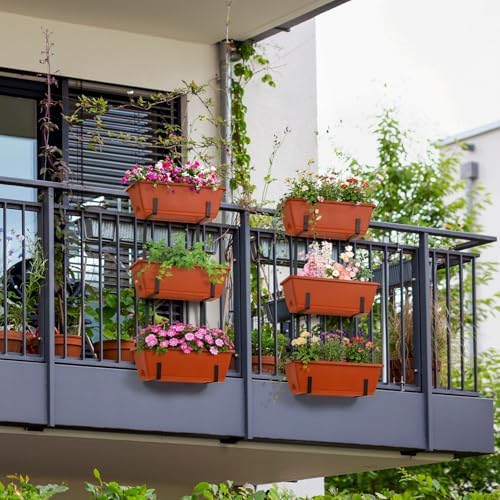 oyeal hanging flower pots for railing fence outdoor, package contents