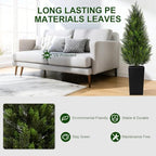 vivatrees 5ft artificial cedar topiary trees 2 pack, package contents